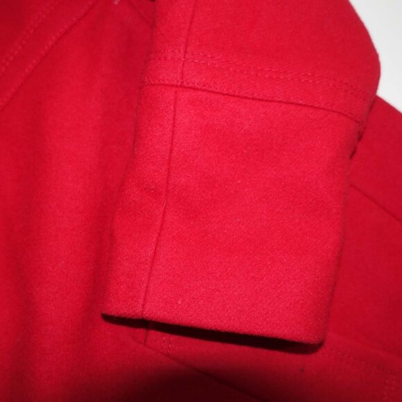Zara Women's Overcoat Size XL Wool Blend Red 2 Button Front Long Sleeves Coat - Picture 4 of 8